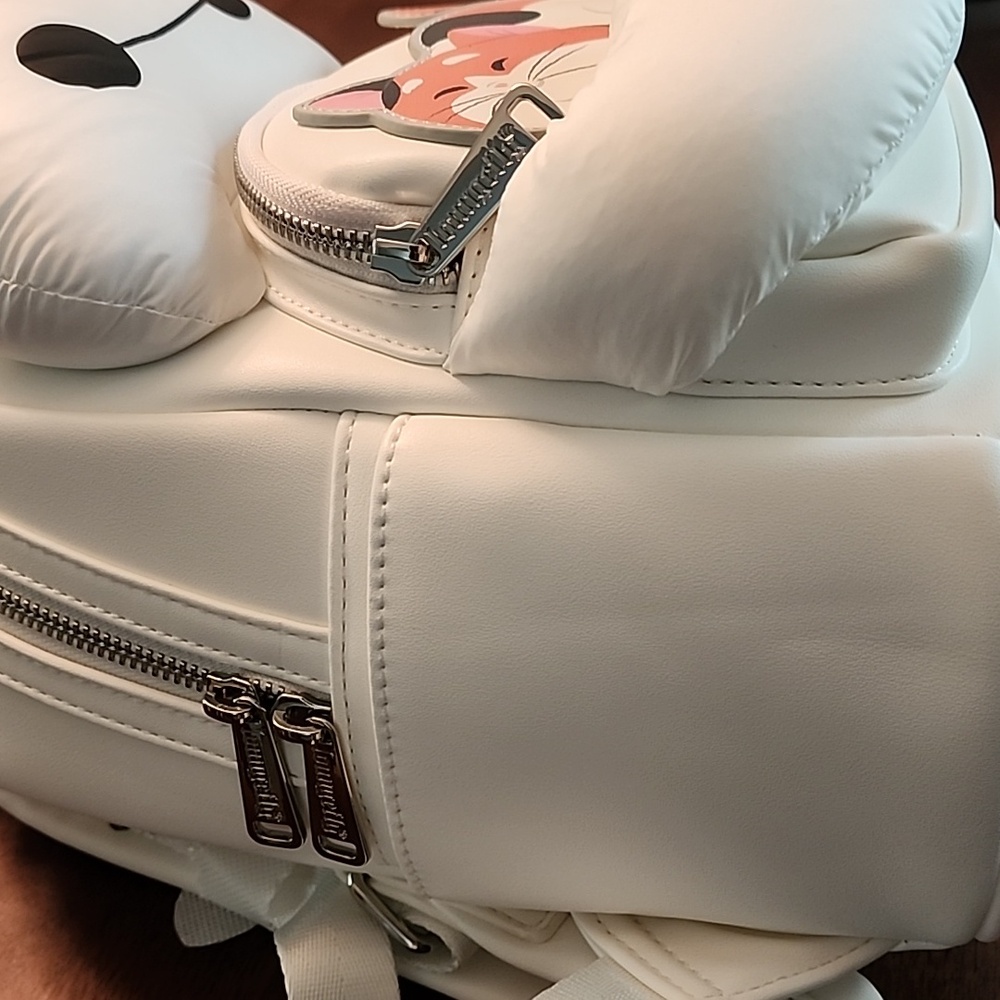 Loungefly White Backpack Baymax And Mochi with Disney Parks Logo - Picture 2 of 6